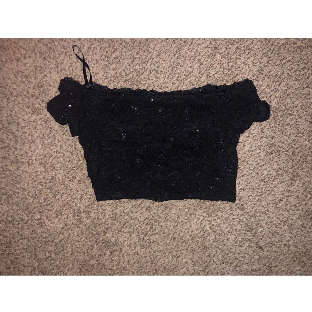 Black Dressy Crop Top